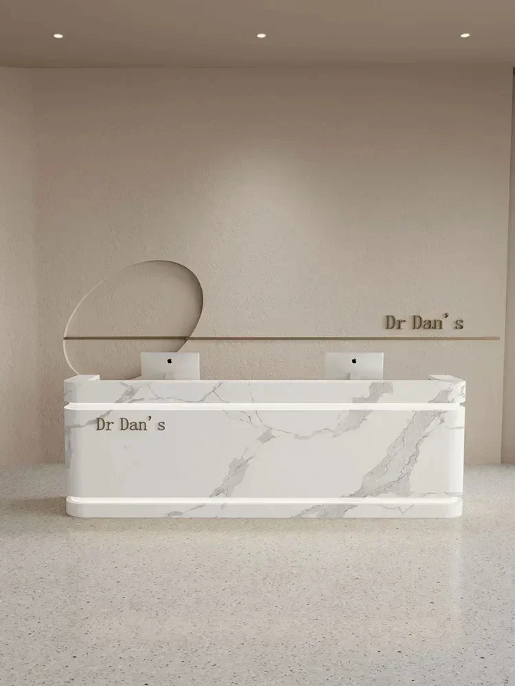 cqySimple Beauty Paint Cashier Curved Bar Counter Company Reception Desk
cqySimple Beauty Paint Cashier Curved Bar Counter Company Reception Desk