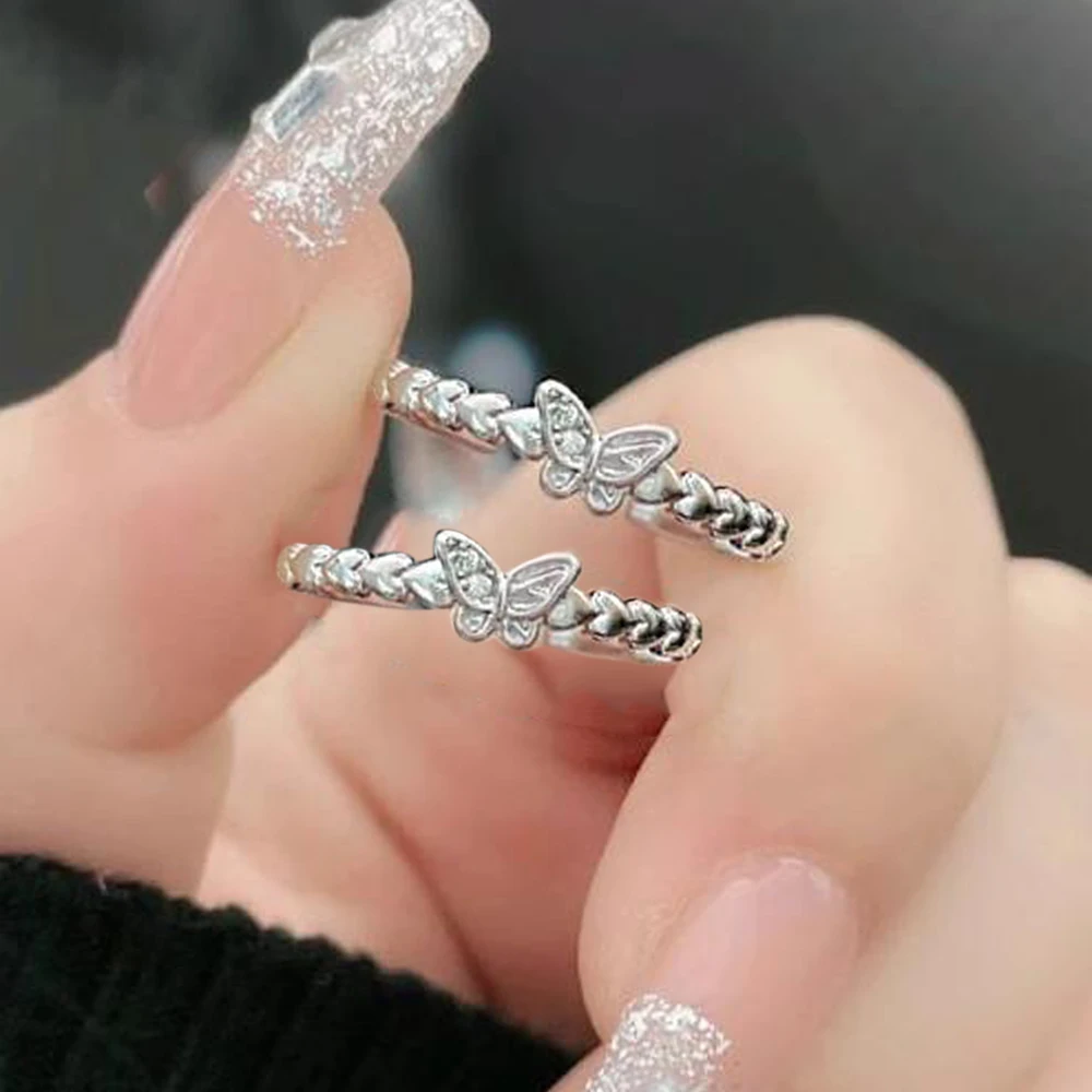 Fashion Adjustable Butterfly Ring Silver Color Butterfly Shape Open Finger Rings Wedding Party Gifts Daily Jewelry Accessories
Fashion Adjustable Butterfly Ring Silver Color Butterfly Shape Open Finger Rings Wedding Party Gifts Daily Jewelry Accessories