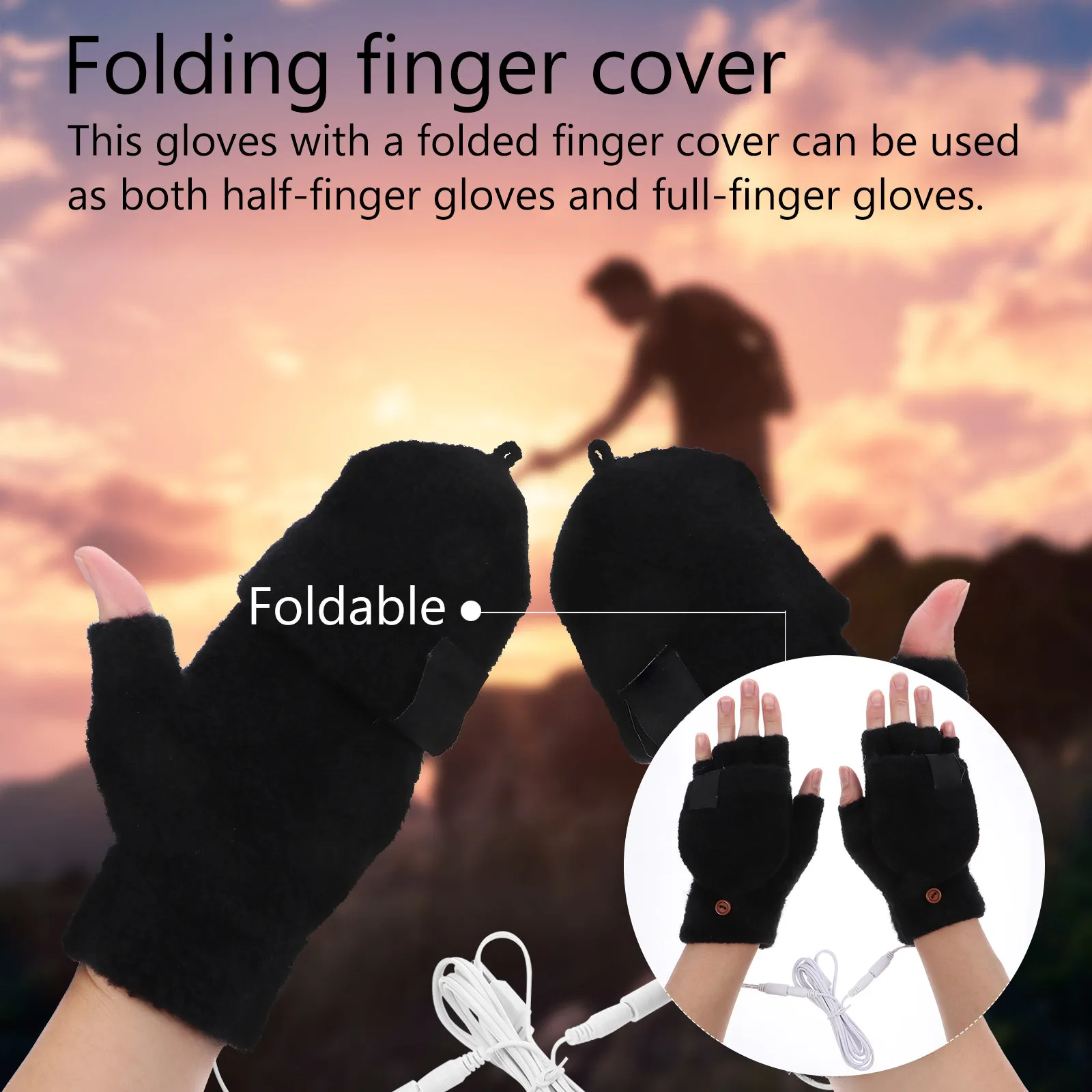 1 Pair USB Heated Gloves Half Finger Design Electric Thermal Warm Gloves for Writing Typing Gaming Driving Winter Use
1 Pair USB Heated Gloves Half Finger Design Electric Thermal Warm Gloves for Writing Typing Gaming Driving Winter Use