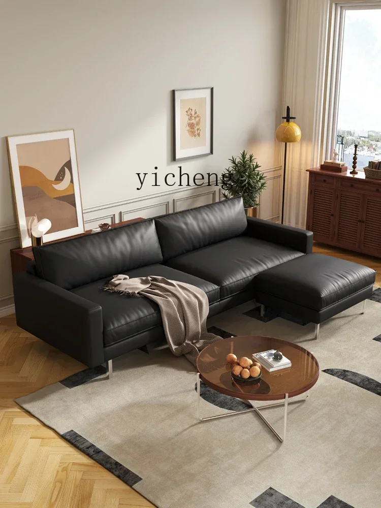 Leather Sofa First Layer Cowhide Small Apartment Living Room Straight Row Double Black Retro Designer
Leather Sofa First Layer Cowhide Small Apartment Living Room Straight Row Double Black Retro Designer