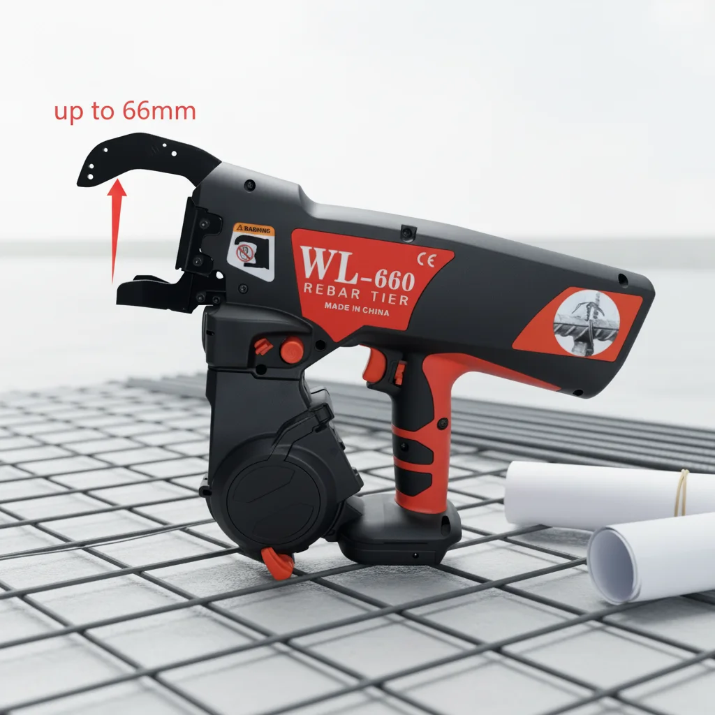 Factory Twin Automatic Rebar Binding Machine Industrial Battery-Powered Tying Tool Model WL-660 OEM Available 66mm Tie
Factory Twin Automatic Rebar Binding Machine Industrial Battery-Powered Tying Tool Model WL-660 OEM Available 66mm Tie