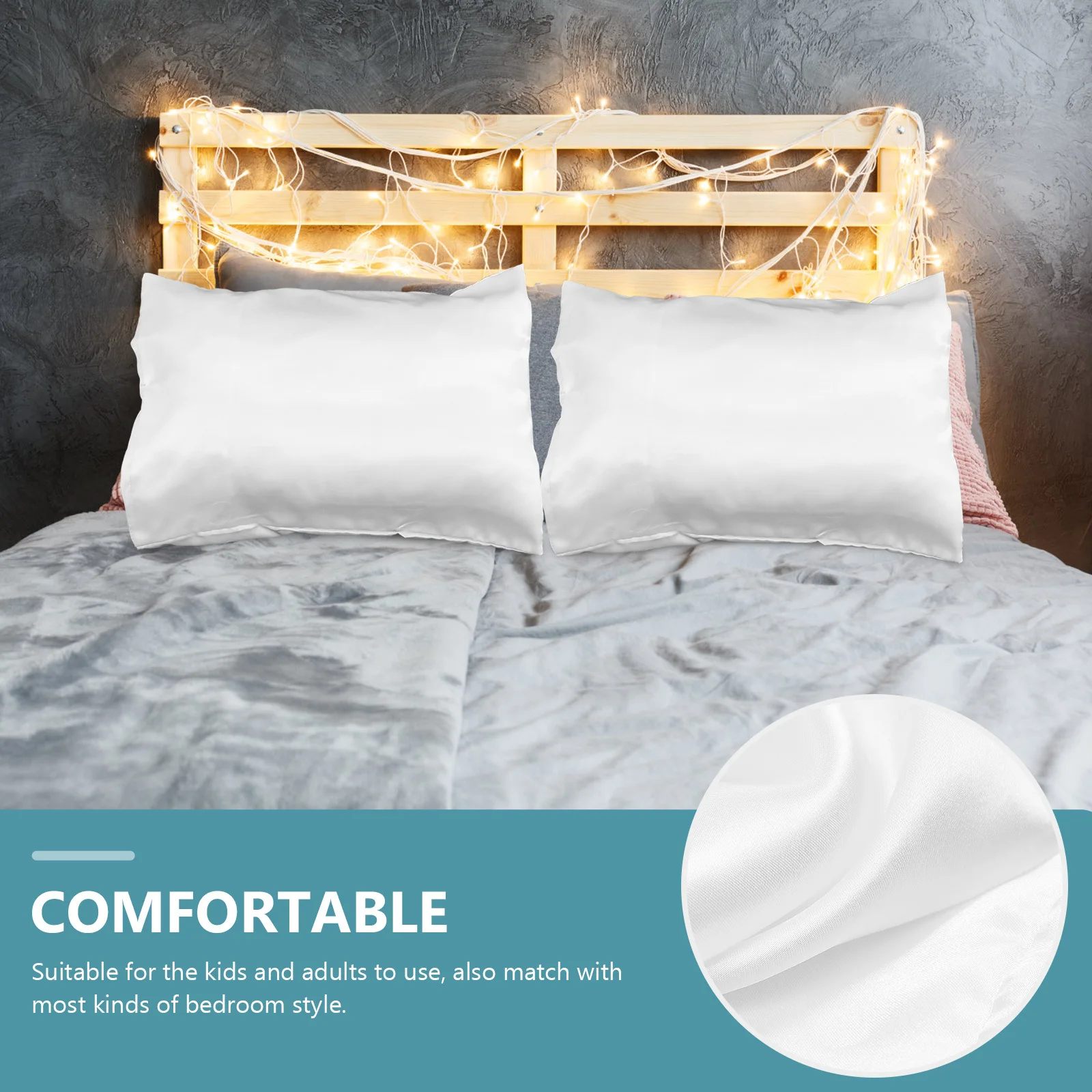 2Pcs Pillowcase Imitated Silk Smooth Lightweight Polyester for Home Bedroom Holiday Gift Envelope Closure Solid Color
2Pcs Pillowcase Imitated Silk Smooth Lightweight Polyester for Home Bedroom Holiday Gift Envelope Closure Solid Color