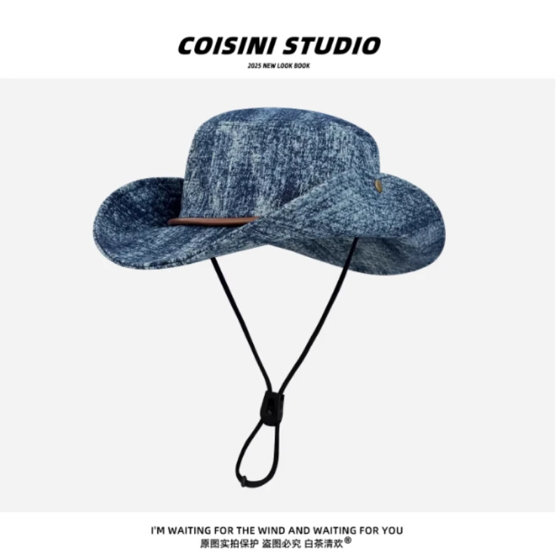 Korean Gradient Tie-dye Denim Bucket Hat for Men and Women Spring and Summer Outdoor Hiking Fishing Sunshade Lace-up Sun Caps
Korean Gradient Tie-dye Denim Bucket Hat for Men and Women Spring and Summer Outdoor Hiking Fishing Sunshade Lace-up Sun Caps