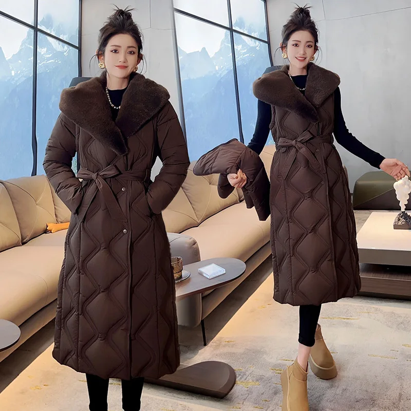 Women Winter Detachable Sleeve Down Cotton Jacket 2026New Mid Long Cotton Vest Coat Female Parkas Outerwear Cotton Padded Jacket
Women Winter Detachable Sleeve Down Cotton Jacket 2026New Mid Long Cotton Vest Coat Female Parkas Outerwear Cotton Padded Jacket