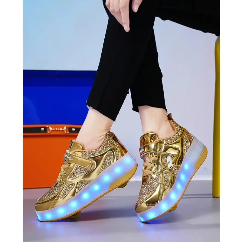 Inline Roller Skates Children Removable Wheeled Shoes Skate Girl 2 Wheels Skates Children's Sneakers
Inline Roller Skates Children Removable Wheeled Shoes Skate Girl 2 Wheels Skates Children's Sneakers