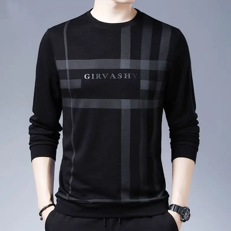 Spring Autumn Men's New Printing Loose T Shirt Tops Long Sleeve O-Neck Trend All-match Pullovers Business Casual Men Clothing
Spring Autumn Men's New Printing Loose T Shirt Tops Long Sleeve O-Neck Trend All-match Pullovers Business Casual Men Clothing