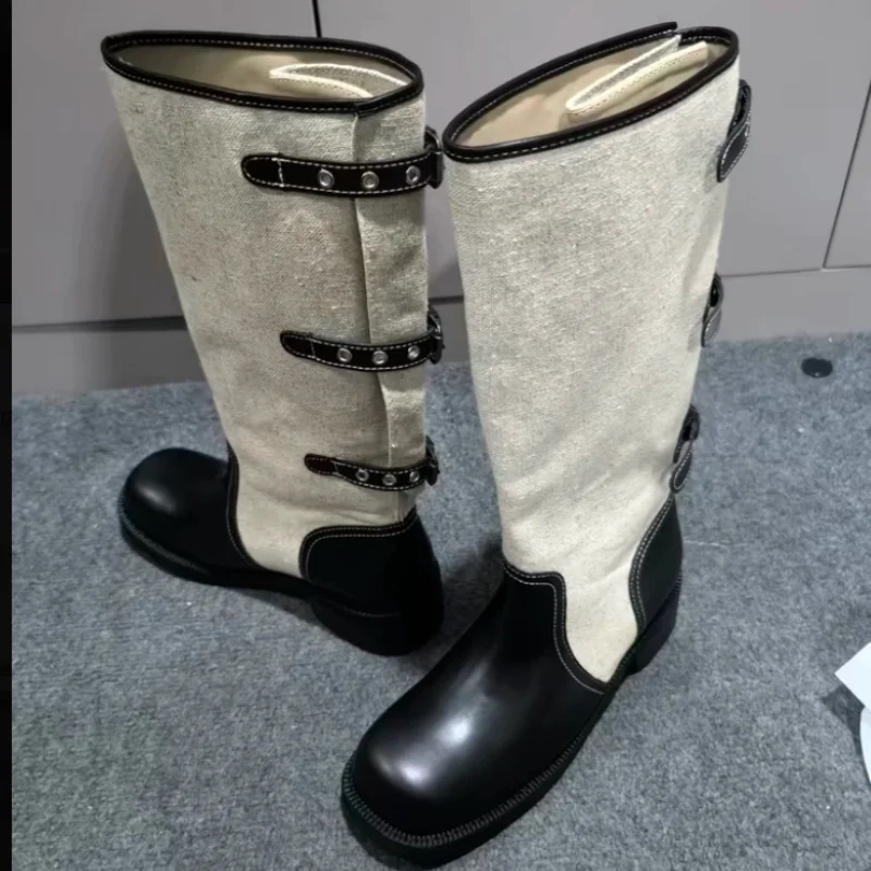 Belts Buckle Shoes for Womens Round Toes Chunky Low Heels Pleated Zapatos De Mujer Mixed Colors Female Mid Boots Stitching Femme
Belts Buckle Shoes for Womens Round Toes Chunky Low Heels Pleated Zapatos De Mujer Mixed Colors Female Mid Boots Stitching Femme
