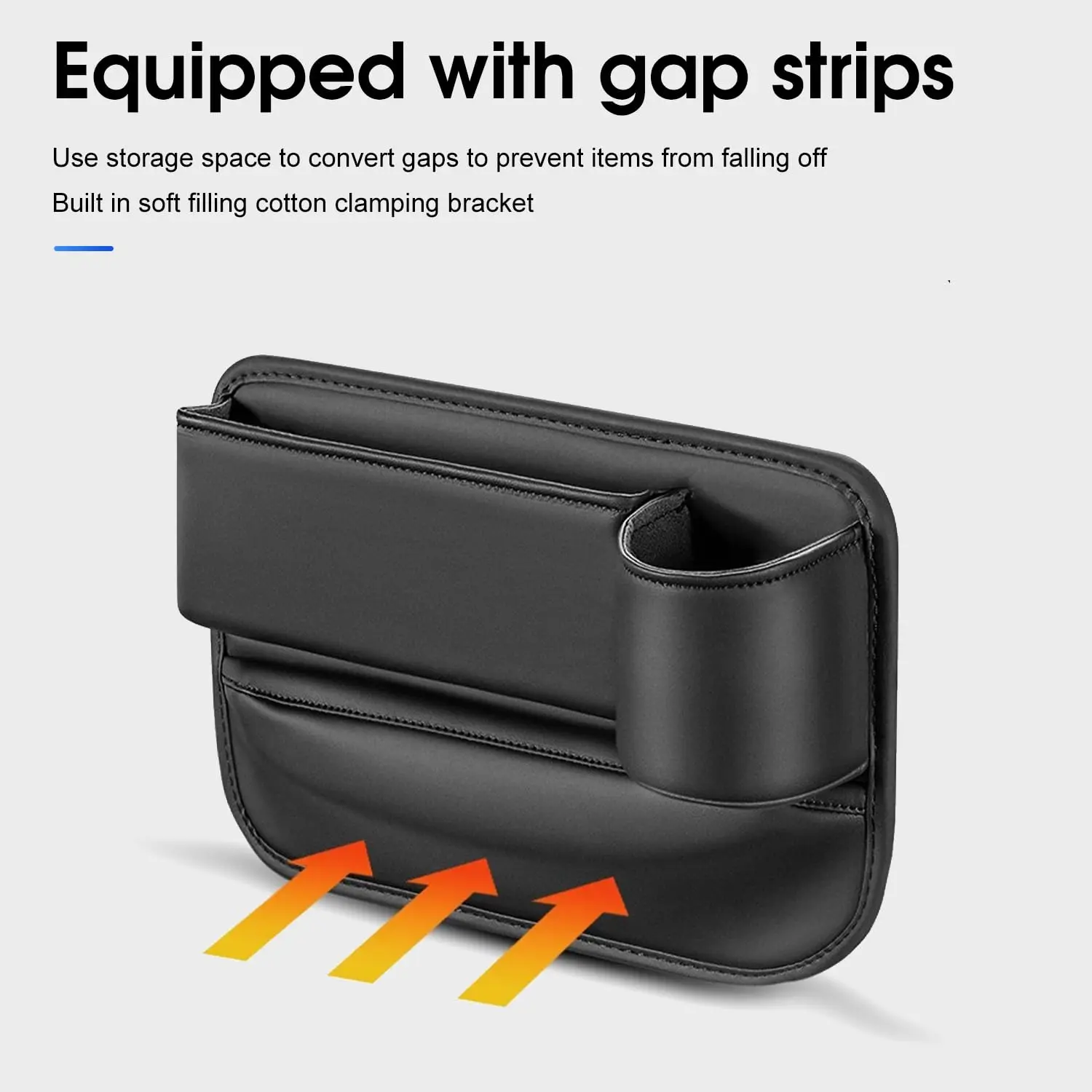 Universal Car Seat Gap Organizer with Cup Holder, PU Leather Storage Box for Phone & Keys - Fits Most Vehicles
Universal Car Seat Gap Organizer with Cup Holder, PU Leather Storage Box for Phone & Keys - Fits Most Vehicles