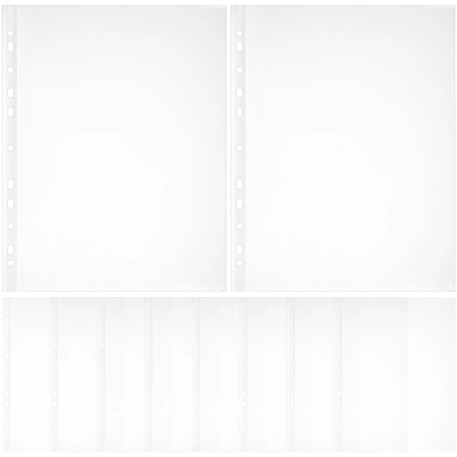 100Pcs Clear Page Protectors Plastic Sheet Sleeves for Loose Leaf File Folders A4 Organizers Document Storage Protector
100Pcs Clear Page Protectors Plastic Sheet Sleeves for Loose Leaf File Folders A4 Organizers Document Storage Protector