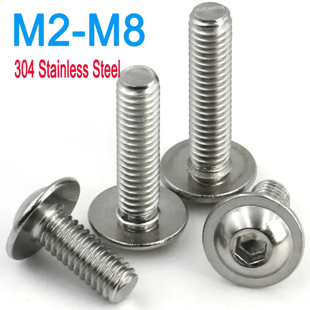 M2 M2.5 M3 M4 M5 M6 M8 ISO7380.2 304 Stainless Steel Hexagon Socket Button Head Screws With Collar Bolt 2/5/10/20pcs 
M2 M2.5 M3 M4 M5 M6 M8 ISO7380.2 304 Stainless Steel Hexagon Socket Button Head Screws With Collar Bolt 2/5/10/20pcs