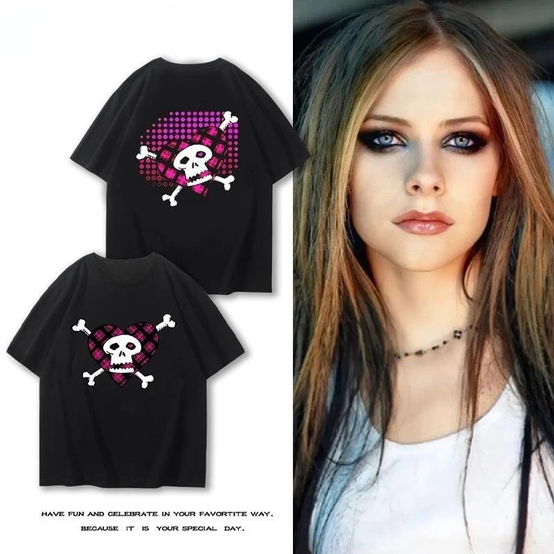 Avril Lavigne Avril short-sleeved printed T-shirt men's and women's summer simple loose casual versatile y2k top women clothes
Avril Lavigne Avril short-sleeved printed T-shirt men's and women's summer simple loose casual versatile y2k top women clothes