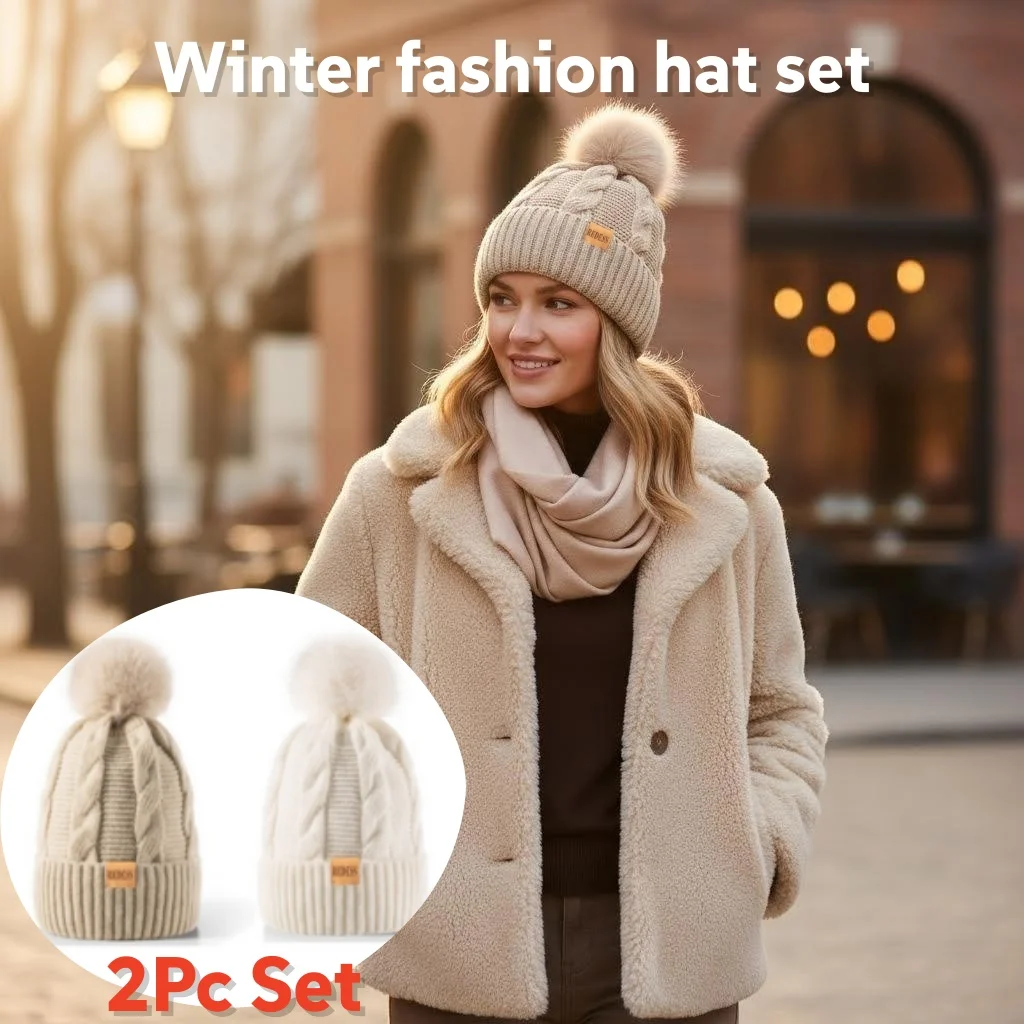 Зимний комплект из 2 предметов: женская свободная шапка с мехом, мягкая трикотажная ткань, толстая подкладка, ветрозащитный и теплый, подходит для шопинга и работы.
Зимний комплект из 2 предметов: женская свободная шапка с мехом, мягкая трикотажная ткань, толстая подкладка, ветрозащитный и теплый, подходит для шопинга и работы.