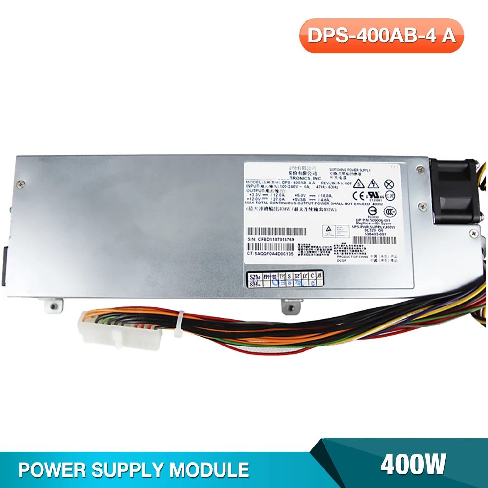 DPS-400AB-4 A For HP DL320G6 DL120G6 DL120G7 Server Power Supply 509006-001 536403-001 400W
DPS-400AB-4 A For HP DL320G6 DL120G6 DL120G7 Server Power Supply 509006-001 536403-001 400W