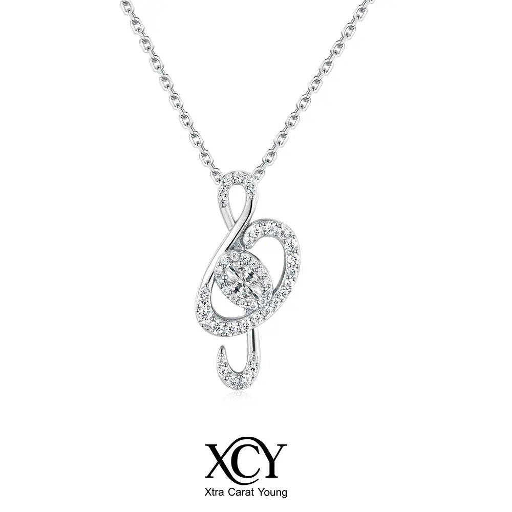 XCY Elegant Treble Clef Moissanite Necklace for Women S925 Silver Music Note Pendant Necklace Daily Wear Musician Jewelry Gift
XCY Elegant Treble Clef Moissanite Necklace for Women S925 Silver Music Note Pendant Necklace Daily Wear Musician Jewelry Gift