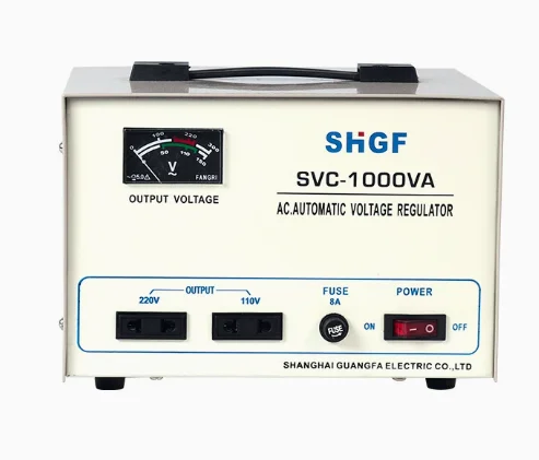 Guangfa single-phase voltage regulator fully automatic 220V high-power household export AC voltage regulator SVC-1000VA
Guangfa single-phase voltage regulator fully automatic 220V high-power household export AC voltage regulator SVC-1000VA