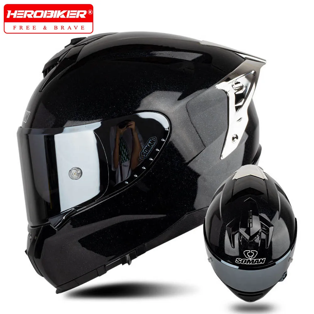 New Black Double Color Lens Helmet Moto Full Face Helmet Motorcross Riding Helmet Four Seasons Anti Fall Helmet Cycling Helmet
New Black Double Color Lens Helmet Moto Full Face Helmet Motorcross Riding Helmet Four Seasons Anti Fall Helmet Cycling Helmet