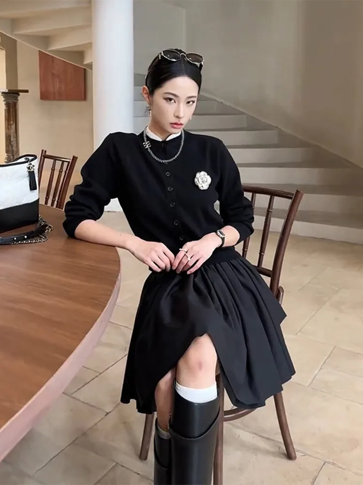 Корейский ранний весенний повседневный вязаный свитер и юбка, комплект женского ансамбля Faion Ele Feel
Корейский ранний весенний повседневный вязаный свитер и юбка, комплект женского ансамбля Faion Ele Feel