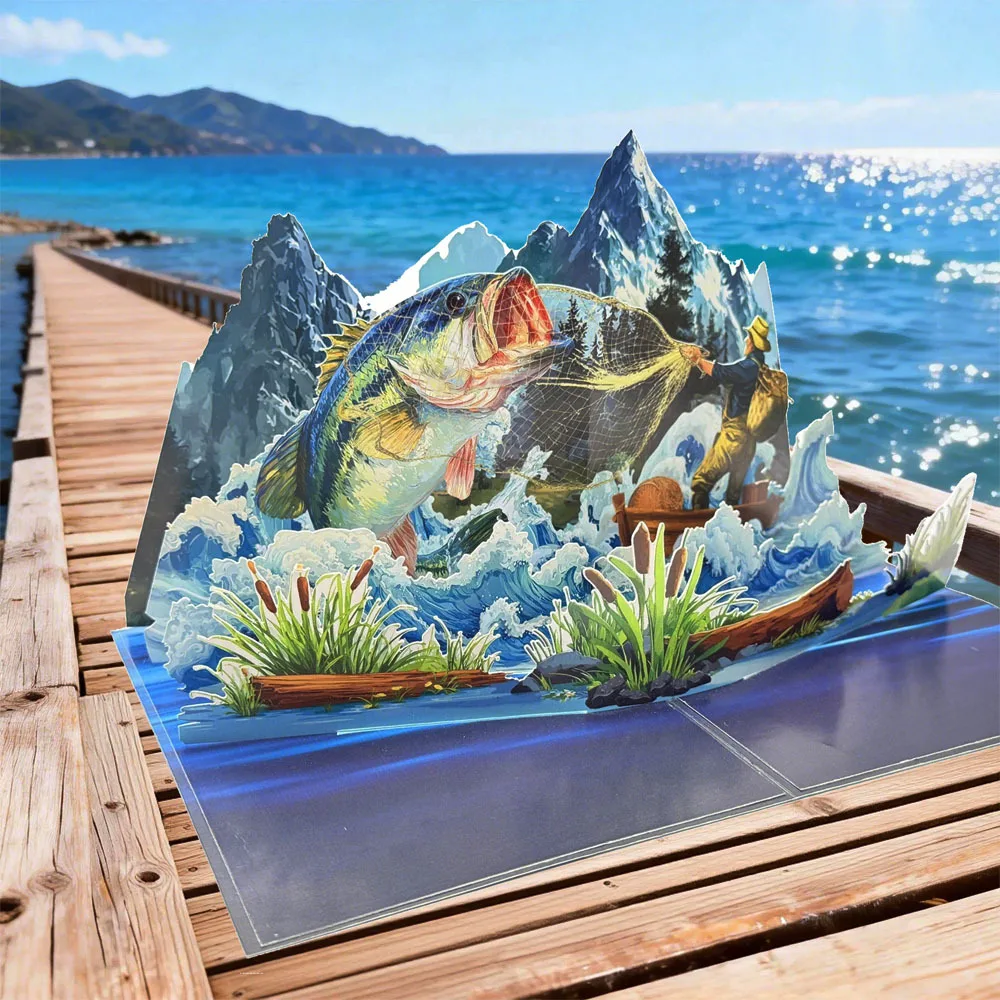 Best-selling 3D Pop-Up Greeting Card with Laser Engraving Handmade Father's Day Card Perfect for Outdoor Fishing Enthusiasts
Best-selling 3D Pop-Up Greeting Card with Laser Engraving Handmade Father's Day Card Perfect for Outdoor Fishing Enthusiasts