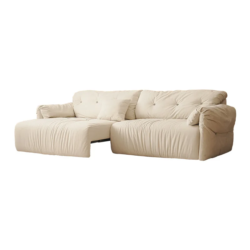 French cream wind can be swept and slept, adjustable electric function sofa, retractable sofa bed in living room
French cream wind can be swept and slept, adjustable electric function sofa, retractable sofa bed in living room