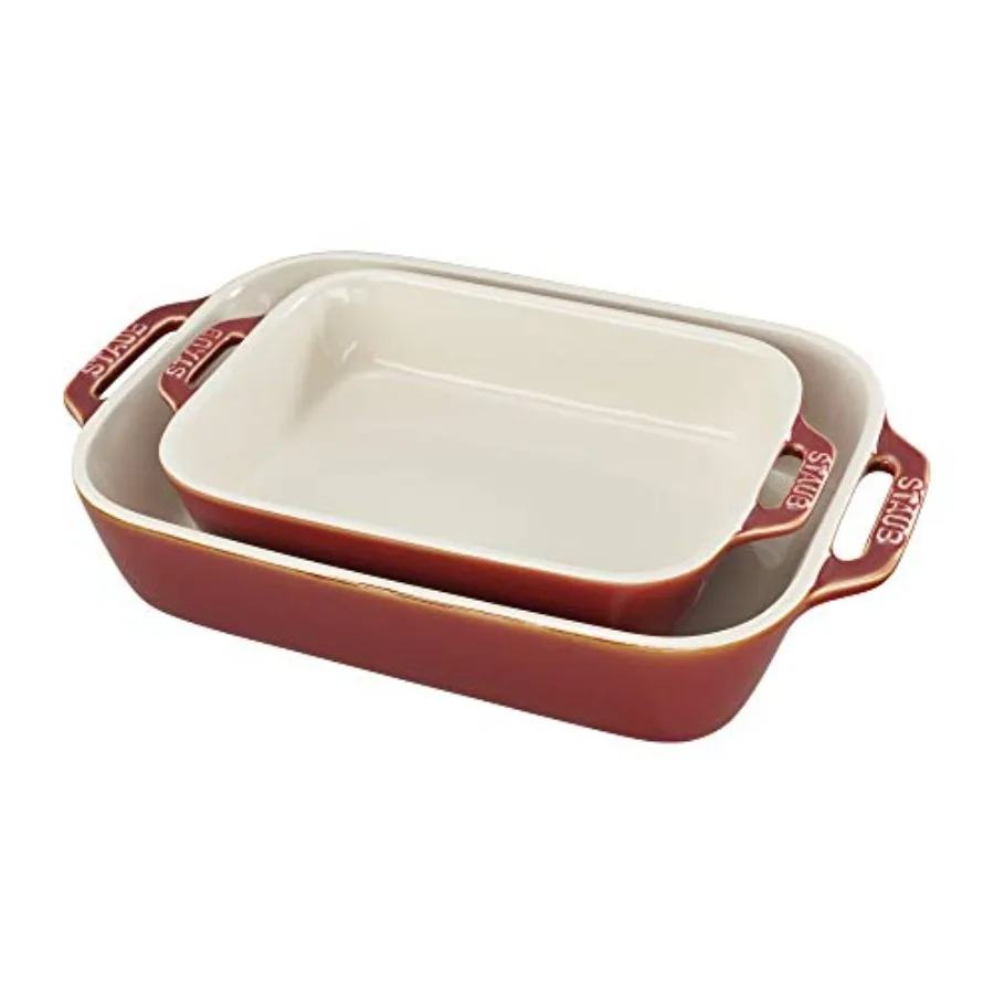 Ceramic Rectangular Baking Dish Set 2 pc Red
Ceramic Rectangular Baking Dish Set 2 pc Red