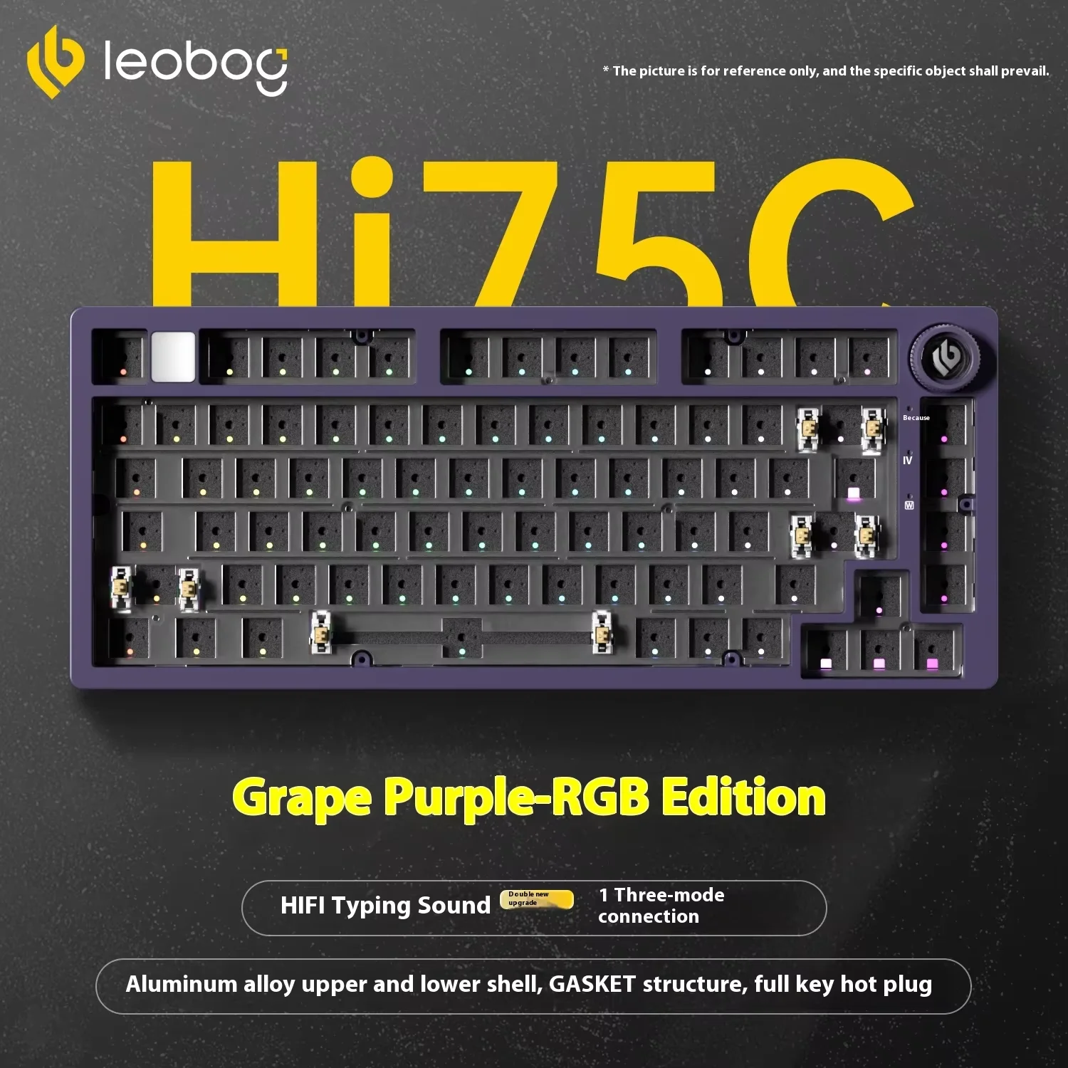LEOBOG Hi75C Механическая клавиатура 3 режима/проводной комплект с возможностью горячей замены с ручкой RGB Прокладка из алюминиевого сплава Hi75C Комплект клавиатуры ПК Пользовательский подарок
LEOBOG Hi75C Механическая клавиатура 3 режима/проводной комплект с возможностью горячей замены с ручкой RGB Прокладка из алюминиевого сплава Hi75C Комплект клавиатуры ПК Пользовательский подарок