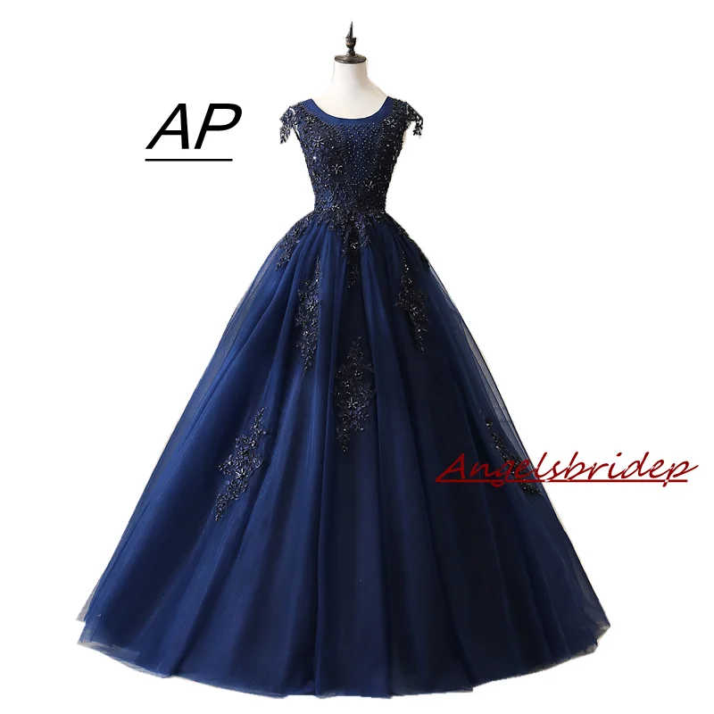 Angelsbridep Navy Blue Tulle Quinceanera Dresses Charming Appliques Corset Full-Length Sweet 16 Gowns Plus Size
Angelsbridep Navy Blue Tulle Quinceanera Dresses Charming Appliques Corset Full-Length Sweet 16 Gowns Plus Size