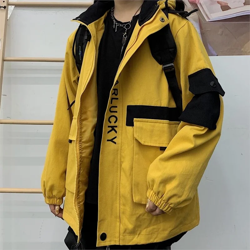 2023 Harajuku Winter Korean Cargo Jacket Letter Print Hit Color Boyfriend Style Jackets Women Men Vintage Casual Hooded Coats
2023 Harajuku Winter Korean Cargo Jacket Letter Print Hit Color Boyfriend Style Jackets Women Men Vintage Casual Hooded Coats
