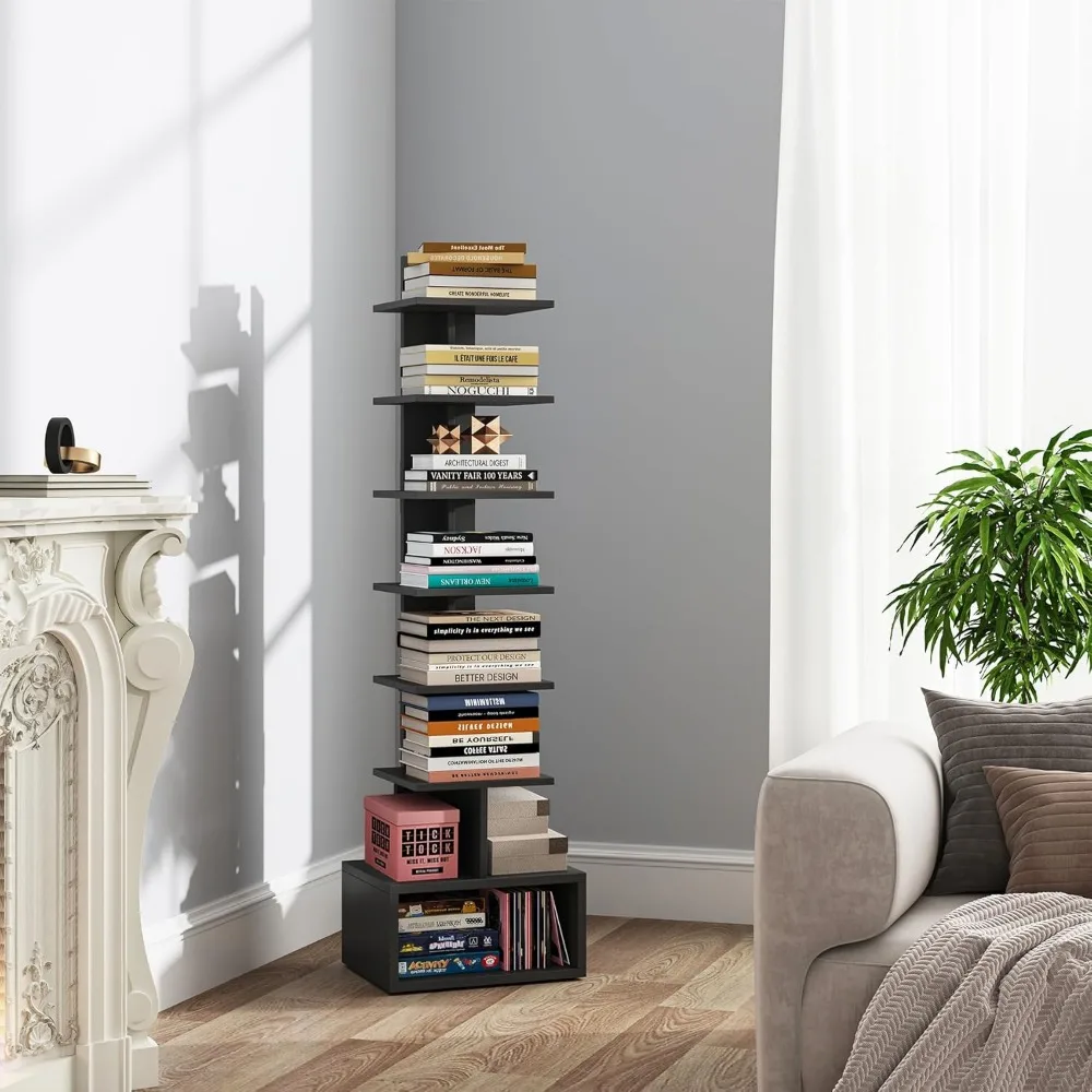 Narrow Bookshelf, Vertical 8-Tier Bookcase, Spine Book Shelf for Small Space, Small Standing Shelf for Living Room, Office, Stu
Narrow Bookshelf, Vertical 8-Tier Bookcase, Spine Book Shelf for Small Space, Small Standing Shelf for Living Room, Office, Stu