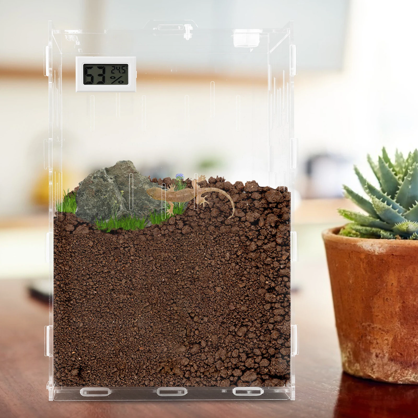 High Quality Acrylic Reptile Box Transparent Breeding Container Pet Habitat Ventilation Holes Durable Case Small for reptile
High Quality Acrylic Reptile Box Transparent Breeding Container Pet Habitat Ventilation Holes Durable Case Small for reptile