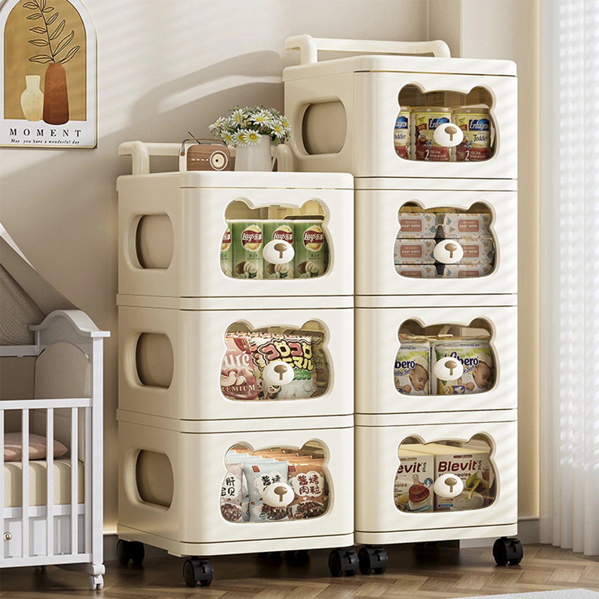 Multi-functional Rolling Storage Drawers - Single/Multi-Row Stackable, Universal Wheels, PP Material, Smooth Slides, Large Capac
Multi-functional Rolling Storage Drawers - Single/Multi-Row Stackable, Universal Wheels, PP Material, Smooth Slides, Large Capac