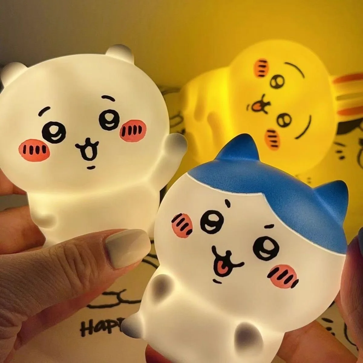 jiyiLED Night Light Cute Usagi Hachiware ckw Silicone Lamp Soft Glow Bedroom Decor Light for Fans Kids
jiyiLED Night Light Cute Usagi Hachiware ckw Silicone Lamp Soft Glow Bedroom Decor Light for Fans Kids