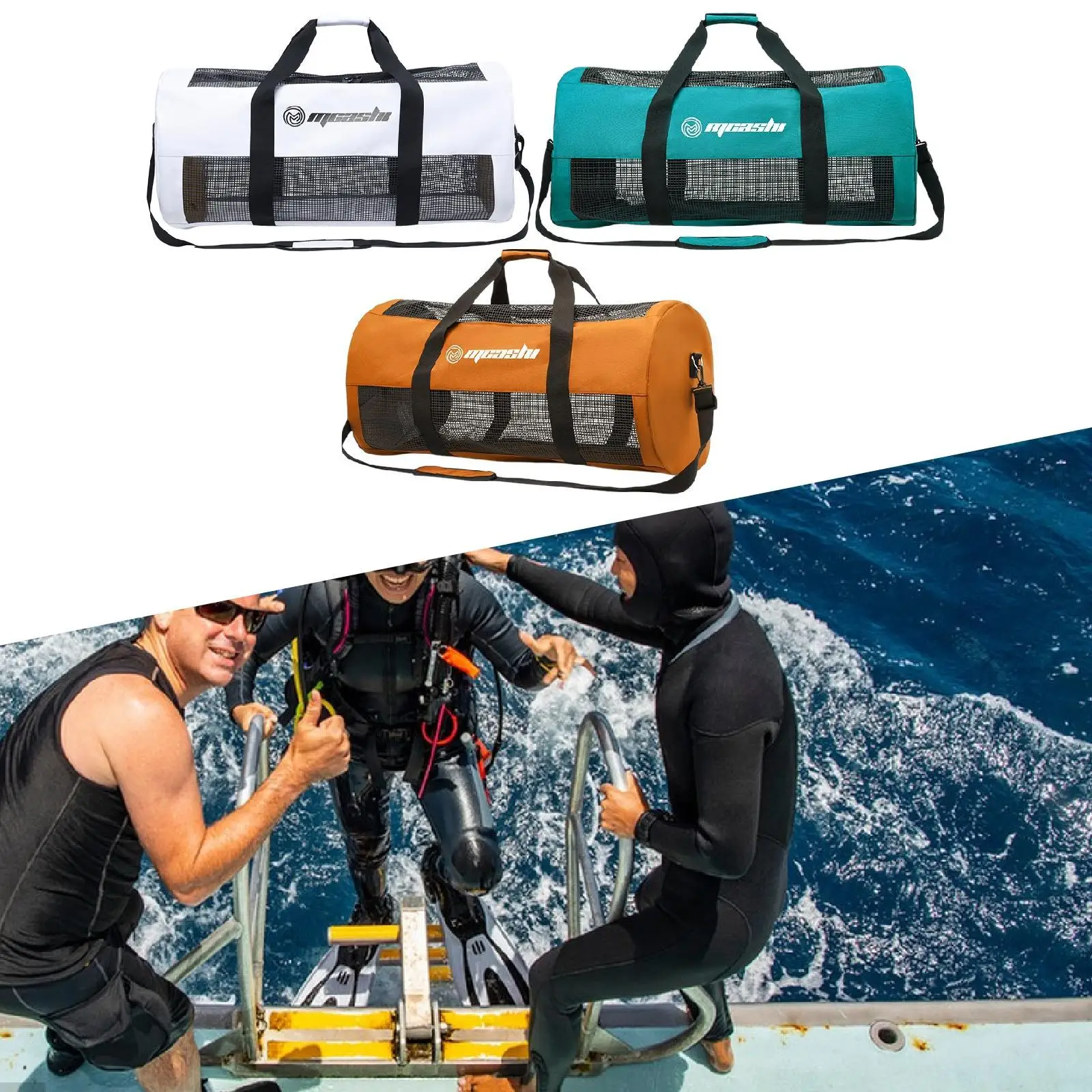 Scuba Diving Mesh Duffel Bag Large Capacity Underwater Gear Carry Bag for Swimming Surfing Boating and Snorkeling
Scuba Diving Mesh Duffel Bag Large Capacity Underwater Gear Carry Bag for Swimming Surfing Boating and Snorkeling