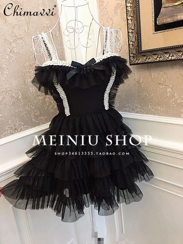 Lolita Princess Heavy Industry Bow Pearl Puffy Cake Dress 2023 Summer Dress New Fashion Ruffles Slimming Slim Strap Dresses
Lolita Princess Heavy Industry Bow Pearl Puffy Cake Dress 2023 Summer Dress New Fashion Ruffles Slimming Slim Strap Dresses