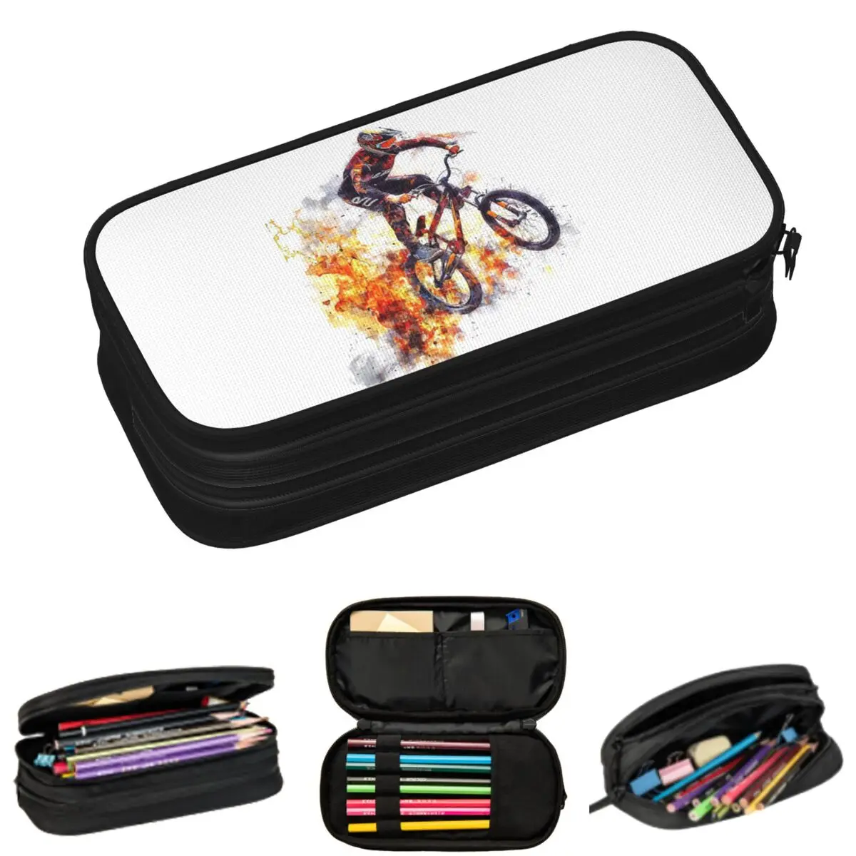 BMX Rider Themed Pencil Cases for Student Gifts Pen Box Pencil Bag Large Capacity Pencil Pouch
BMX Rider Themed Pencil Cases for Student Gifts Pen Box Pencil Bag Large Capacity Pencil Pouch