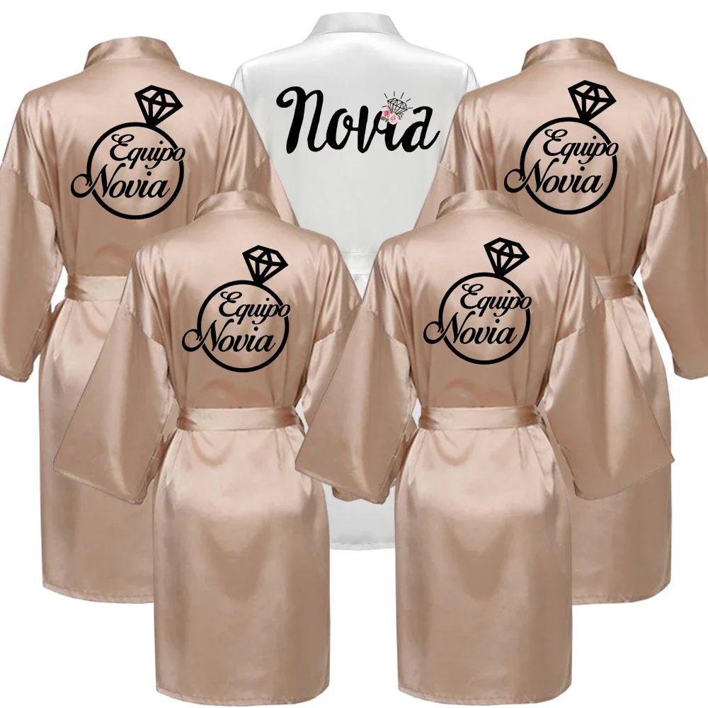 Wedding Party Team Bride Robe Kimono Satin Pajamas Bridesmaid Bathrobe M015
Wedding Party Team Bride Robe Kimono Satin Pajamas Bridesmaid Bathrobe M015
