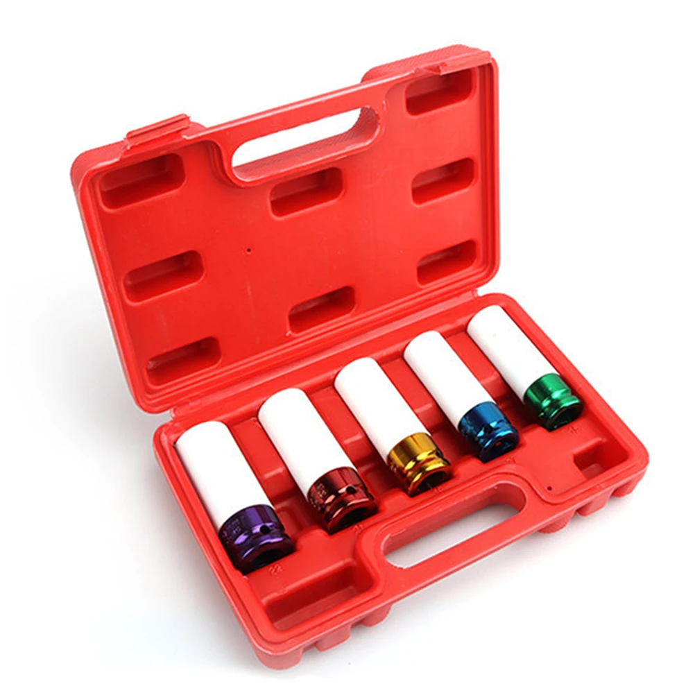 5 Pcs Protection Socket Durable Car Lug Nuts Wheel Bolt Impact Sleeve Deep Impact Nut Nut Tool
5 Pcs Protection Socket Durable Car Lug Nuts Wheel Bolt Impact Sleeve Deep Impact Nut Nut Tool