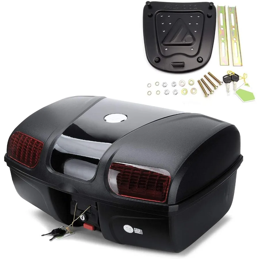 Универсальный мотоциклетный задний верхний ящик, хвостовой багажник, чемодан, 47-литровый жесткий чехол с монтажным оборудованием для безопасного хранения и удобства
Универсальный мотоциклетный задний верхний ящик, хвостовой багажник, чемодан, 47-литровый жесткий чехол с монтажным оборудованием для безопасного хранения и удобства