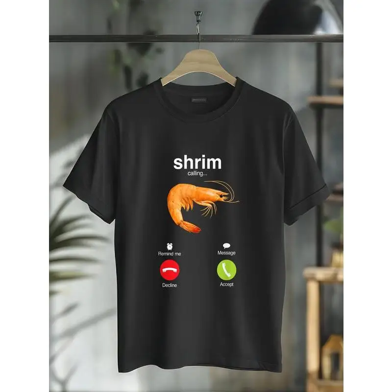 Funny Shrimp Calling T-Shirt Men Women Seafood Lover Humorous Graphic Tee Novelty Food Pun Casual Gift Top
Funny Shrimp Calling T-Shirt Men Women Seafood Lover Humorous Graphic Tee Novelty Food Pun Casual Gift Top