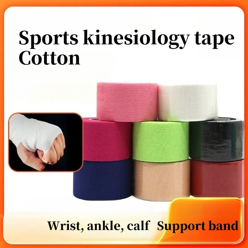 Cotton white adhesive sports tape secured with skin tape
Cotton white adhesive sports tape secured with skin tape