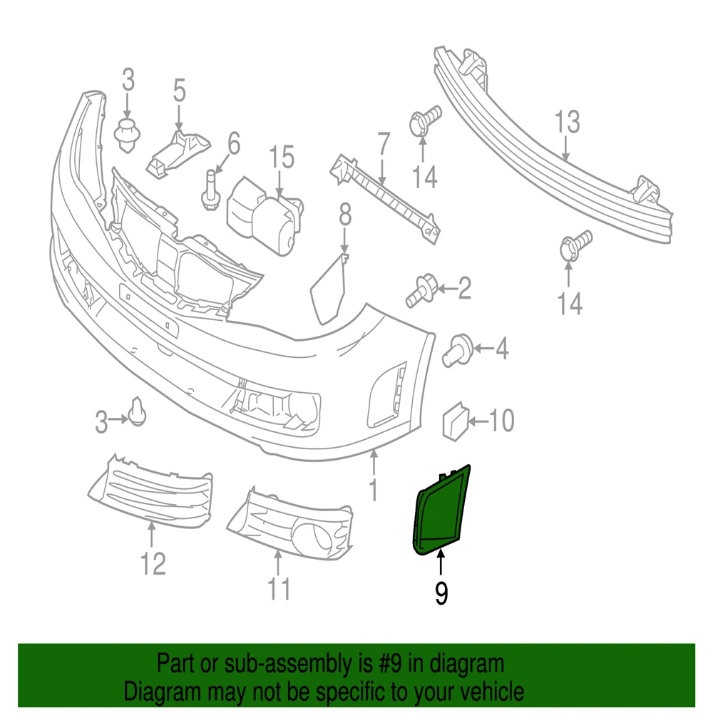 Left or Right Bumper Corner Cover OEM 2008-2014 for Subaru Impreza WRX STi Accessories 57739FG010 57739FG020
Left or Right Bumper Corner Cover OEM 2008-2014 for Subaru Impreza WRX STi Accessories 57739FG010 57739FG020