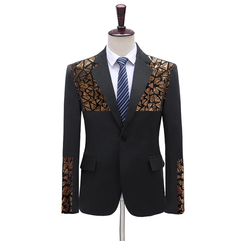 Fancy Sequins Splicing Blazers for Men Suit Jacket DJ Nightclub Stage Singer Blazer
Fancy Sequins Splicing Blazers for Men Suit Jacket DJ Nightclub Stage Singer Blazer