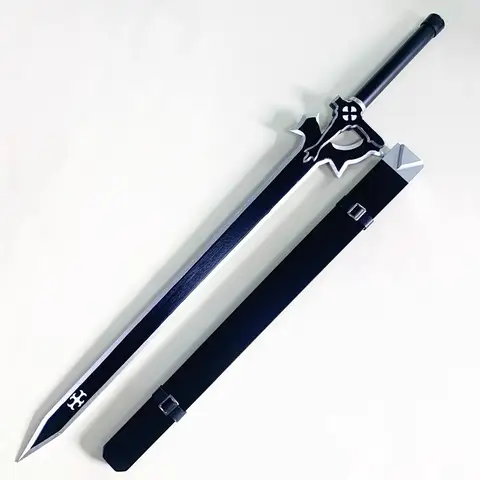 106cm Art Online SAO Asuna Wooden Sword Kirigaya Kazuto Elucidator/Dark Repulser Cosplay Costume Party Anime Show Prop