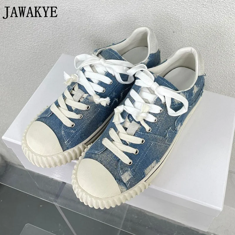 Designer Brand Denim Blue Sneakers Women Flat Shoes Lace Up Vacation Walking Shoes Ladies Spring Platform Casual Shoes For Woman
Designer Brand Denim Blue Sneakers Women Flat Shoes Lace Up Vacation Walking Shoes Ladies Spring Platform Casual Shoes For Woman
