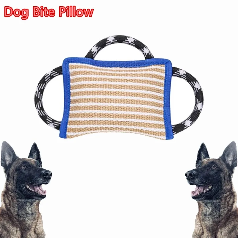 Dog bite pillow training dog tear resistant coarse hemp bite pillow 3 handle design medium and large dog interactive toy
Dog bite pillow training dog tear resistant coarse hemp bite pillow 3 handle design medium and large dog interactive toy