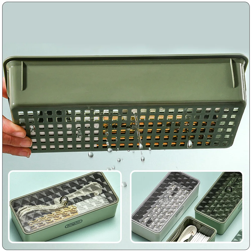 Drainable Tableware Storage Box Kitchen Utensil Holder Cutlery Fork Chopstick Organizer Compact Countertop Container
Drainable Tableware Storage Box Kitchen Utensil Holder Cutlery Fork Chopstick Organizer Compact Countertop Container
