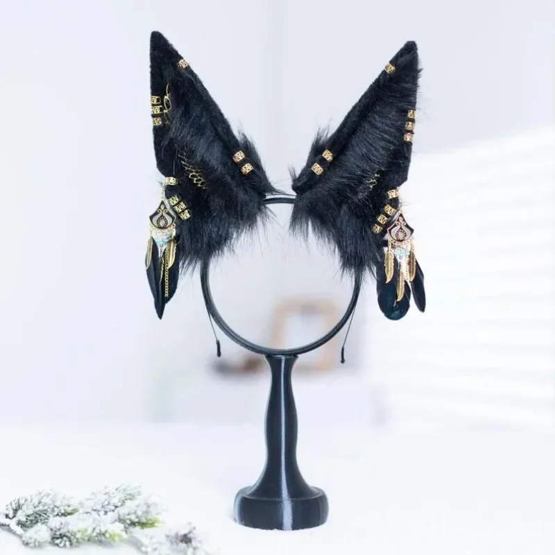 1SET/ Anubis Style Ears & Tail Set - Black Faux Fur Handmade Egyptian God Cosplay Costume for Halloween LARP
1SET/ Anubis Style Ears & Tail Set - Black Faux Fur Handmade Egyptian God Cosplay Costume for Halloween LARP