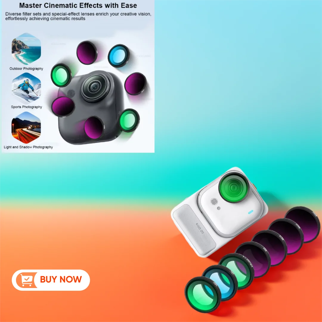 For Insta360 Go Ultra Camera Lens Filter Accessories - UV, CPL Polarizing, and ND8/ND32/ND64 Filters, Protective & Functional
For Insta360 Go Ultra Camera Lens Filter Accessories - UV, CPL Polarizing, and ND8/ND32/ND64 Filters, Protective & Functional 