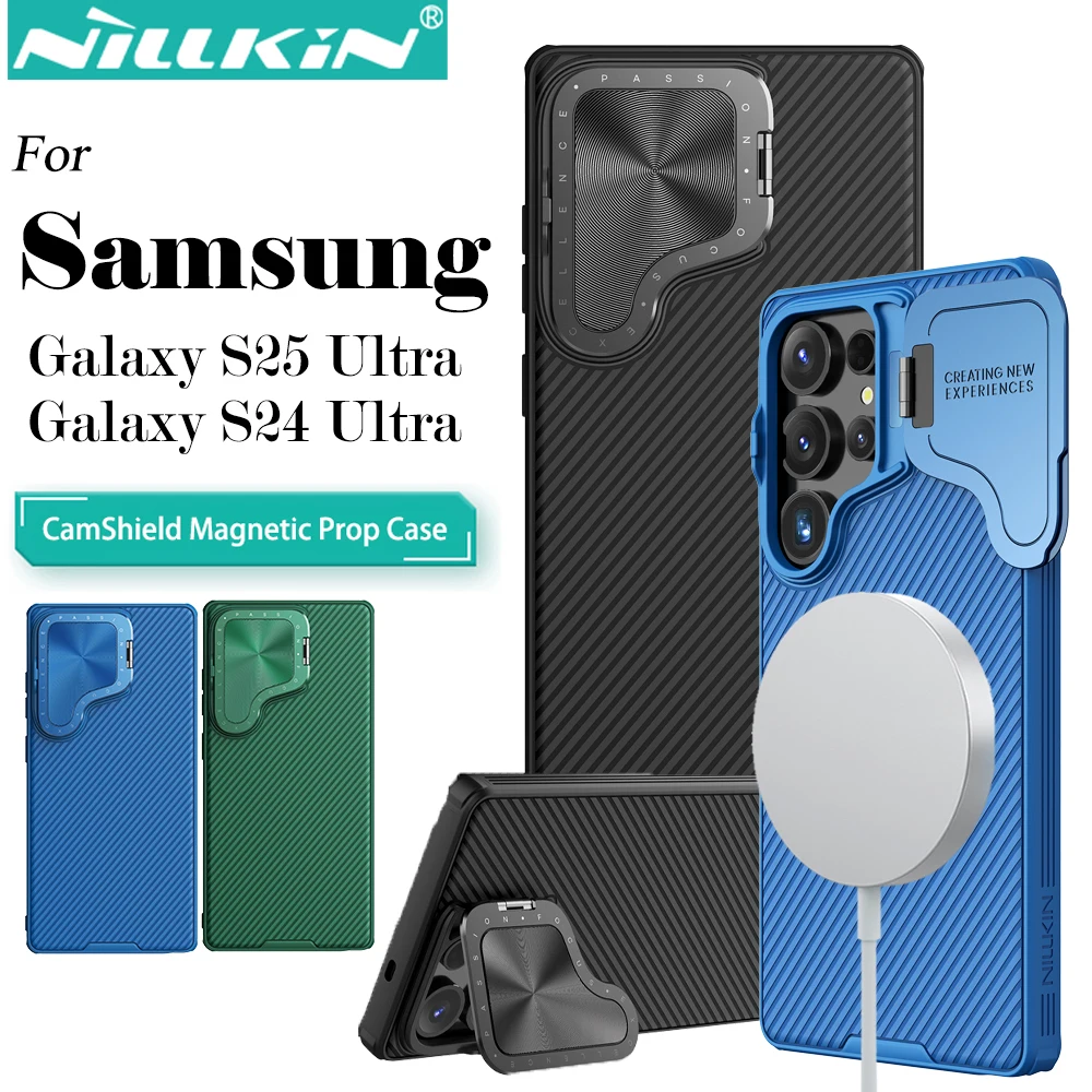 NILLKIN For Samsung Galaxy S25 Ultra S24 Ultra Magnetic CamShield Prop Phone Case Camera protection bracket Back Cover
NILLKIN For Samsung Galaxy S25 Ultra S24 Ultra Magnetic CamShield Prop Phone Case Camera protection bracket Back Cover