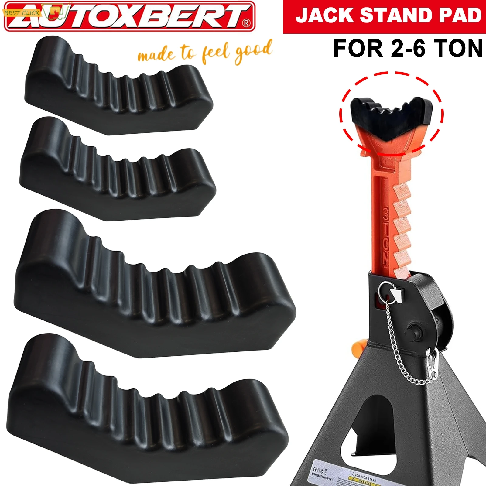 2PCS Universal Car Rubber Slotted Jack Stand Pad Lift Pads Adapter Repair Tool 3 / 6 Ton Frame Stand Rail Pinch Adaptor Black
2PCS Universal Car Rubber Slotted Jack Stand Pad Lift Pads Adapter Repair Tool 3 / 6 Ton Frame Stand Rail Pinch Adaptor Black