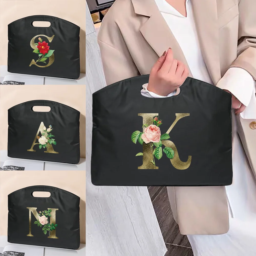 Портфель для работы и поездок, для ноутбука и документов, офисный кейс, деловая портативная сумка, серия с золотым цветочным принтом
Портфель для работы и поездок, для ноутбука и документов, офисный кейс, деловая портативная сумка, серия с золотым цветочным принтом